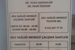 Gemlik 3 Nolu Eşref Dinçer Aile Sağlığı Merkezi