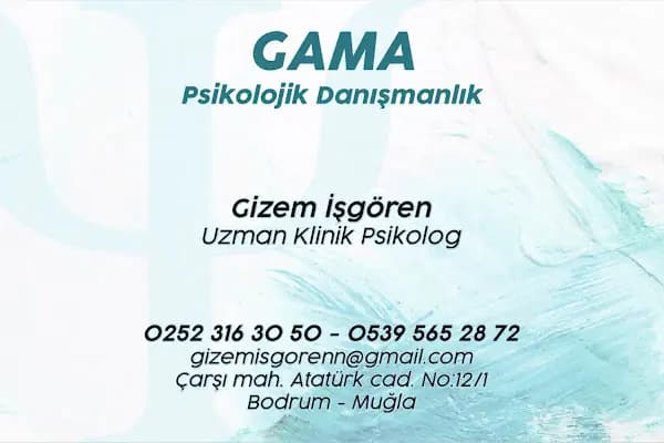 Gama Psikolojik Danışmanlık - Psikolog - Muğla Bodrum