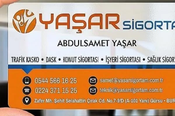 YAŞAR SİGORTA - Sigorta Acentesi - Bursa Harmancık