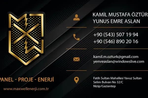 Maxwell Enerji ve Mühendislik - Güneş Enerjisi Şirketi - Gaziantep Nizip