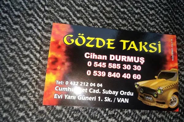Gözde Taksi - Taksi Durağı - Van İpekyolu