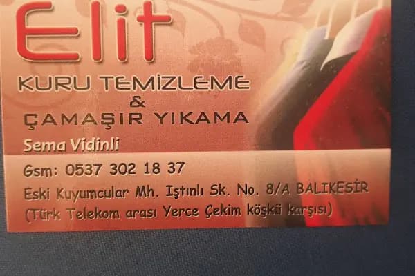 ELİT KURU TEMİZLEME - Kuru Temizlemeci - Balıkesir Altıeylül