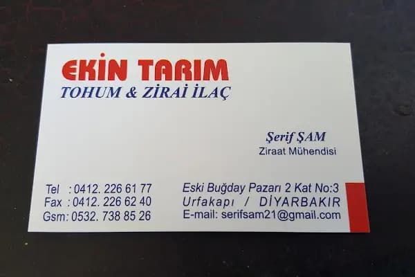 EKİN TARIM TOHUM VE ZİRAİ İLAÇ - Tohum Tedarikçisi - Diyarbakır Yenişehir
