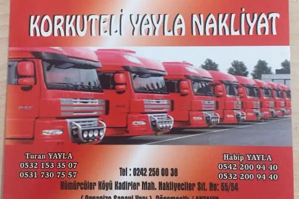 KORKUTELİ YAYLA NAKLİYAT - Nakliye Hizmeti - Antalya Manavgat