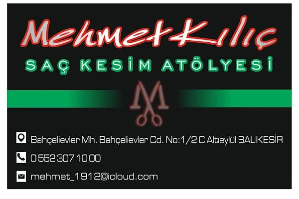 Mehmet Kılıç Saç Kesim Atölyesi - Berber Dükkanı - Balıkesir Altıeylül