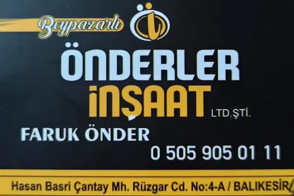 Beypazarlı Önderler İnşaat - İnşaat Şirketi - Balıkesir Altıeylül
