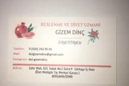 Uzman Diyetisyen Gizem Dinç,Beslenme ve Diyet Danışmanlık Merkezi