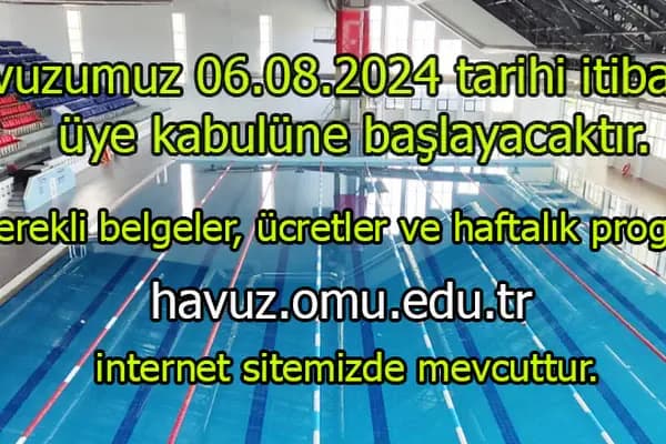 Ondokuzmayıs Üniversitesi Olimpik Yüzme Havuzu - Halka Açık Yüzme Havuzu - Samsun Alaçam