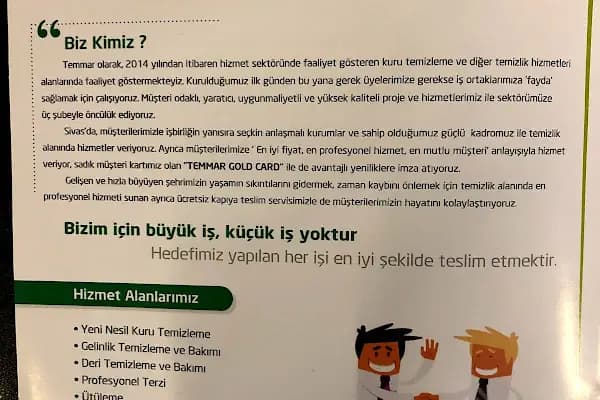Temmar Kurutemizleme ve terzi kardeşler şube - Kuru Temizlemeci - Sivas Sivas Belediyesi