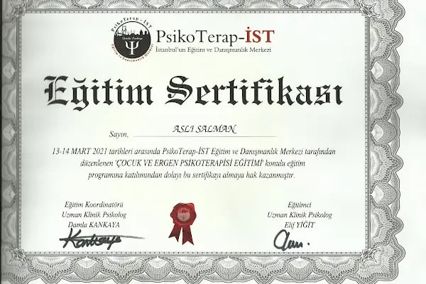 Psikolojik Danışman Aslı Salman Aile Danışmanı- Çift danışmanlığı, Çocuk Ergen Yetişkin danışmanı, Dil terapisi-Oyun Terapisi - Resim 14