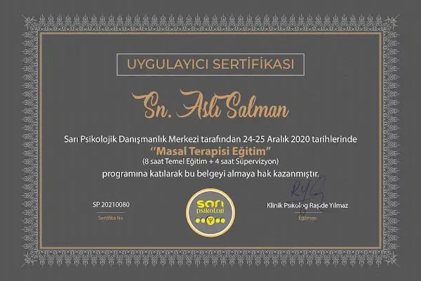 Psikolojik Danışman Aslı Salman Aile Danışmanı- Çift danışmanlığı, Çocuk Ergen Yetişkin danışmanı, Dil terapisi-Oyun Terapisi - Resim 15