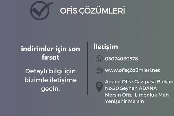 Ofis Çözümleri | Adana Sanal Ofis | Yasal Adres | Hazır Ofis Sahibinden - Resim 20