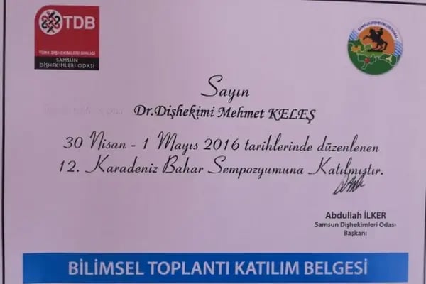 Dr. Dt. Mehmet Keleş, Diş Hekimi - Resim 9