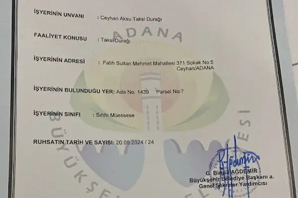 Ceyhan Aksu taksi durağı - Resim 3