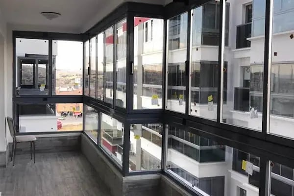 ALYUM Isıcamlı Cam Balkon, Silinebilir Giyotin Cam, Sürme Bayilik - Resim 10