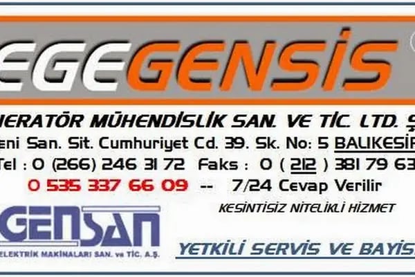 Egegensis Jeneratör Mühendislik Sanayi ve Ticaret Limited Şirketi - Resim 18