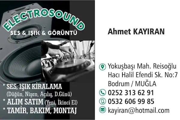 Electrosound Ses Işık kiralama sistemleri Bodrum - Resim 18