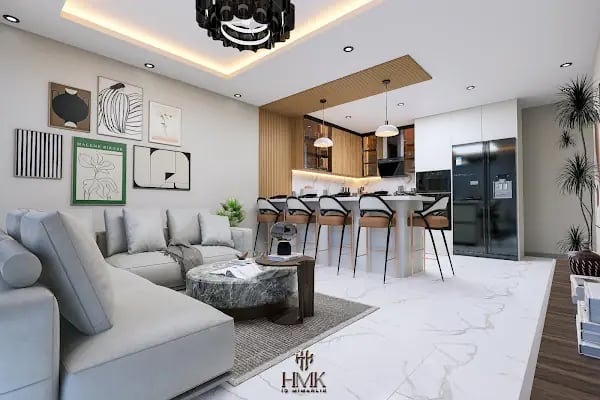 HMK İÇ MİMARLIK BODRUM ŞUBE Anahtar Teslim İç Mimarlık - Villa ,Daire Tadilatı Restorasyon,Cafe,Otel,Mağazalar 3D Tasarım. - Resim 20