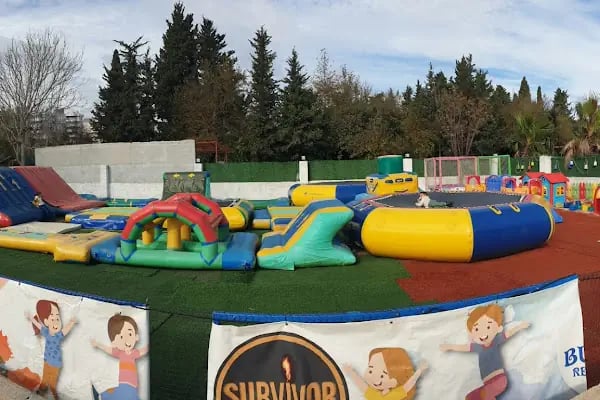 KidsAktivity Çocuk Parkı Şişme Survivor Parkuru Trambolin Sünger Havuzu Baloncuk Party vs . - Resim 5