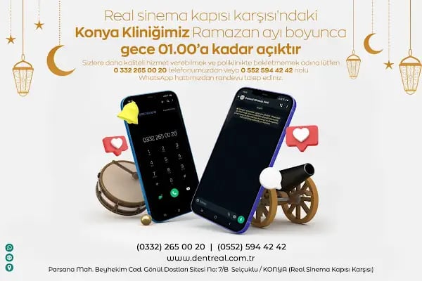 DENT REAL Ağız ve Diş Sağlığı | Konya Nöbetçi Diş Hekimi, İmplant, Zirkonyum, Ortodonti, Beyazlatma, Pedodonti - Resim 18