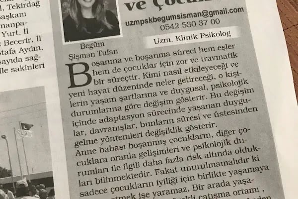 Uzm.Klinik.Psikolog Begüm ŞİŞMAN TUFAN - Resim 13