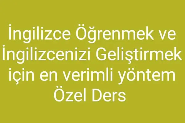 Alanya İngilizce Özel Ders - Resim 3