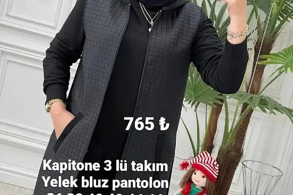 BUTİK YASEMİN KONYA Büyük Beden Elbise Tunik Pantolon - Resim 11