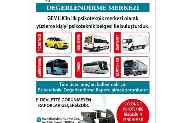 GEMLİK AKBIYIK PSİKOTEKNİK DEĞERLENDİRME MERKEZİ - Resim 5