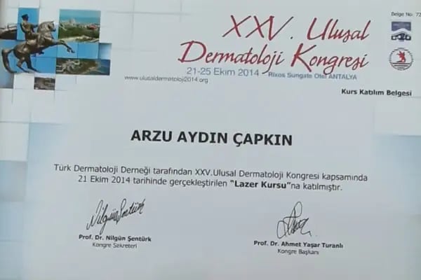 UZM. DR. ARZU AYDIN ÇAPKIN, TRABZON DERMATOLOJİ UZMANI I GÜZELLİK MERKEZİ - Resim 5