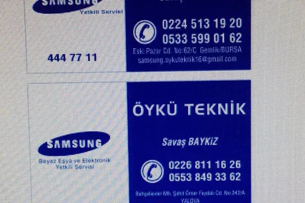 Samsung Gemlik Beyaz Eşya ve Elektronik Yetkili Servisi Öykü Teknik - Resim 15