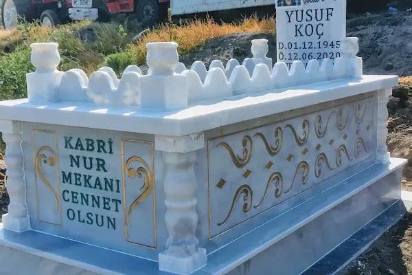 İnanç mezar Bergama mermer İzmir Mezar Yapımı Aliağa dikili Kınık soma Çandarlı Ayvalık menemen - Resim 2