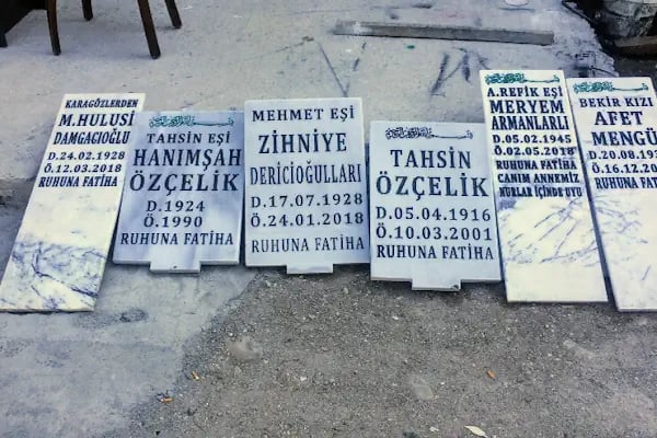İnanç mezar Bergama mermer İzmir Mezar Yapımı Aliağa dikili Kınık soma Çandarlı Ayvalık menemen - Resim 9