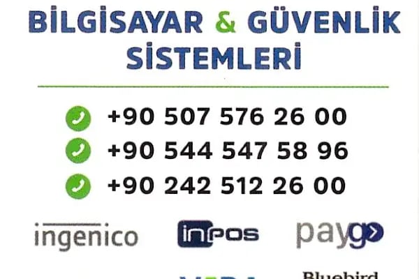 Alanya Yazarkasa Pos Kardelen Bilgisayar-İnpos-Paygo-İngenico-Hugin-Vera Satış ve Servis GMP3 Entegrasyonu-Proğram Kur. - Resim 2