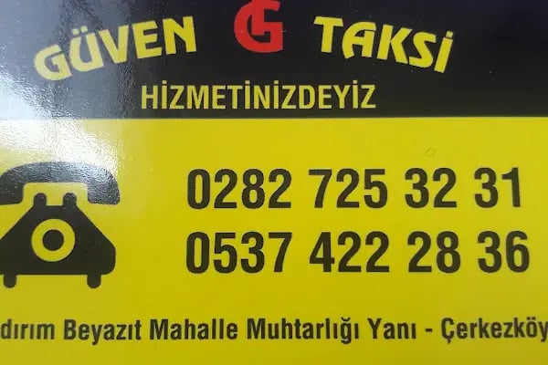 Güven Taksi Durağı Taksi En Yakın Taksi Yıldırım Beyazıt Taksi Fevzi Paşa Taksi ÇERKEZKÖY. - Resim 10