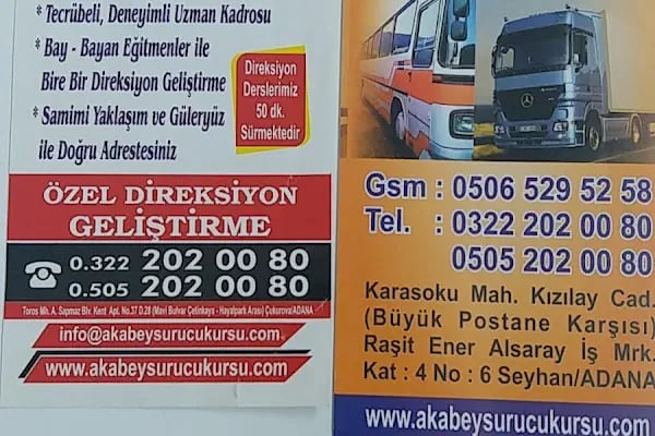 Akabey Adana Sürücü Kursları Direksiyon Geliştirme SRC - Resim 11