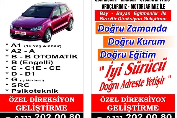 Akabey Adana Sürücü Kursları Direksiyon Geliştirme SRC - Resim 15