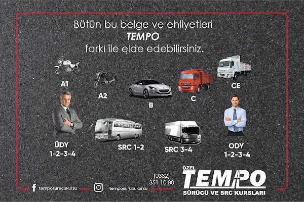 Tempo Sürücü Kursu Karatay Şubesi - Resim 8
