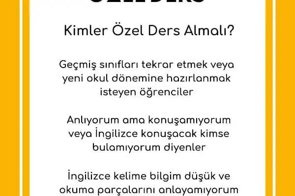Nilüfer İngilizce Özel Ders - Resim 4