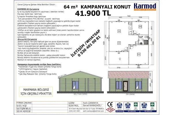 Prefabrik Ev Fiyatları ve Konteyner Ev - Karmod - Resim 3