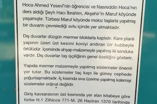 Akşehir Şeyh Hacı İbrahim Veli Türbesi - Resim 14
