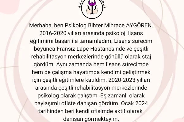 Anka Psikoloji | Psk. Bihter Mihrace Aygören - Resim 14